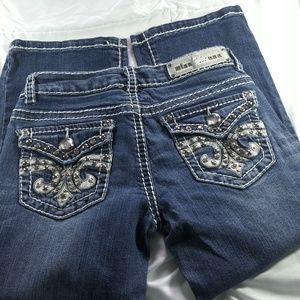 Miss Chic Sz 3 Bling Pockets Bootcut Lowrise